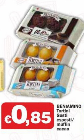 Beniamino Tortini Gusti esposti/muffin cacao
