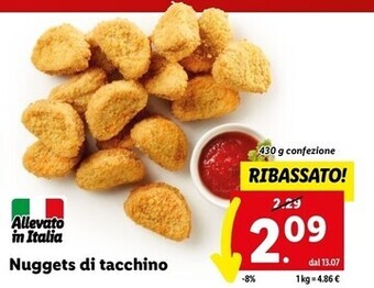 Lidl Nuggets di tacchino offerta