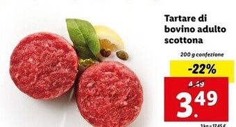 Lidl Tartare di bovino adulto scottona offerta