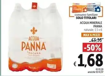 Spazio Conad Acqua panna acqua minerale offerta