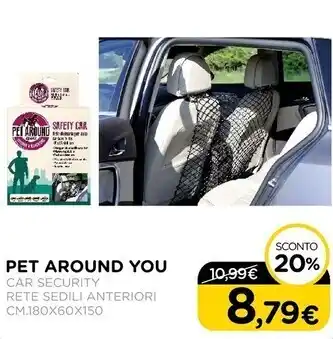 Arcaplanet Pet around you - car security rete sedili anteriori cm.180x60x150 offerta