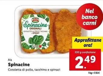 Lidl Aia spinacine offerta
