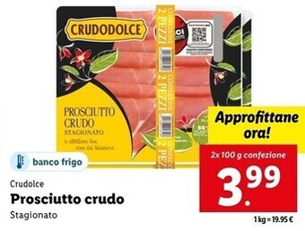 Lidl Crudodolce prosciutto crudo offerta