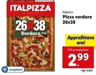 Lidl Italpizza pizza verdure 26x38 offerta