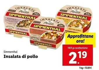 Lidl Simmenthal insalata di pollo offerta