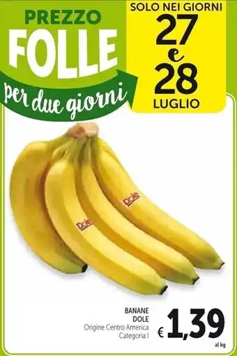 Spazio Conad Dole banane offerta