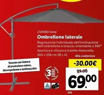 Lidl Livarno home ombrellone laterale offerta