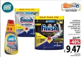 Spazio Conad Finish detersivo lavastoviglie quantum offerta