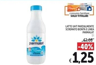Spazio Conad Parmalat latte uht parzialmente scremato bonta e linea offerta