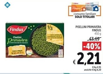 Spazio Conad Findus pisellini primavera offerta
