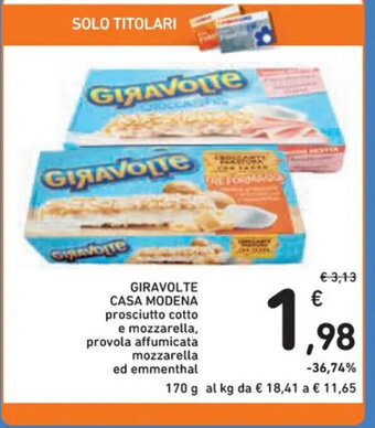 Spazio Conad GIRAVOLTE CASA MODENA 170 g offerta