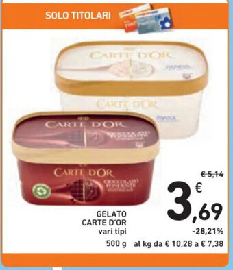 Spazio Conad GELATO CARTE D'OR vari tipi 500 g offerta