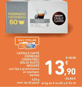 CAPSULE CAFFÈ ESPRESSO COMPATIBILI DOLCE GUSTO NESCAFÉ 420 g conf. da 60 pezzi