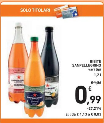Spazio Conad BIBITE SANPELLEGRINO vari tipi 1,2 l offerta