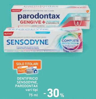 Spazio Conad DENTIFRICIO SENSODYNE, PARODONTAX vari tipi 75 ml offerta