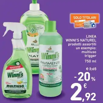 Spazio Conad LINEA WINNI'S NATUREL 750 ml offerta