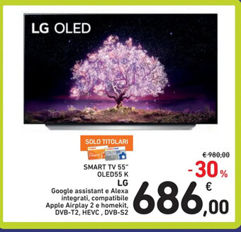 Spazio Conad SMART TV 55" OLED55 K LG offerta