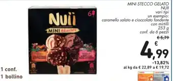 Spazio Conad MINI STECCO GELATO NUII vari tipi offerta