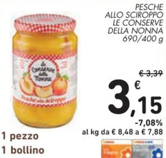Spazio Conad PESCHE ALLO SCIROPPO LE CONSERVE DELLA NONNA 690/400 g offerta