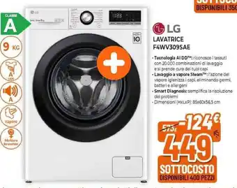 Expert LG LAVATRICE F4WV309SAE offerta