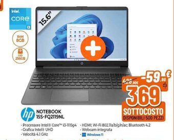 Expert hp NOTEBOOK 15S-FQ2119NL offerta