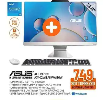 Expert ASUS ALL IN ONE A3402WBAKWA156W offerta