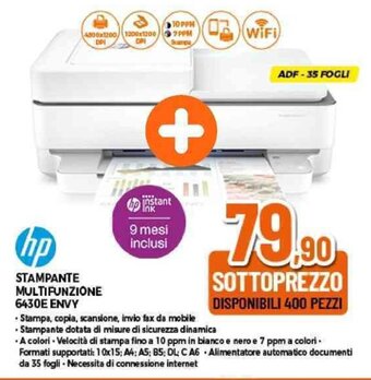 Expert hp STAMPANTE MULTIFUNZIONE 6430E ENVY offerta