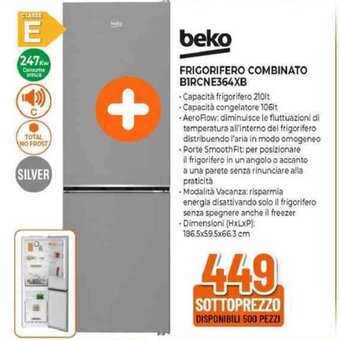 Expert beko FRIGORIFERO COMBINATO BIRCNE364XB offerta