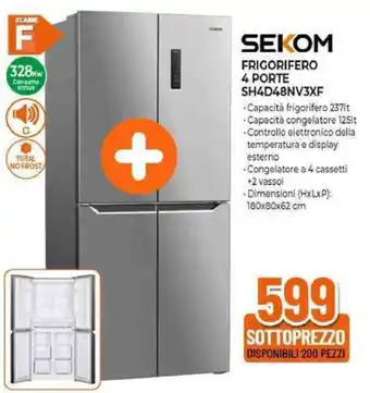 Expert SEKOM FRIGORIFERO 4 PORTE SH4D48NV3XF offerta