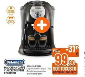 Expert DeLonghi MACCHINA CAFFE' Cialde/Polvere EC201CDB offerta