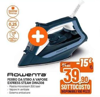 Expert Rowenta FERRO DA STIRO A VAPORE EXPRESS STEAM DW4308 offerta