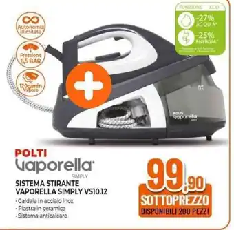 Expert POLTI vaporella SIMPLY VS10.12 offerta