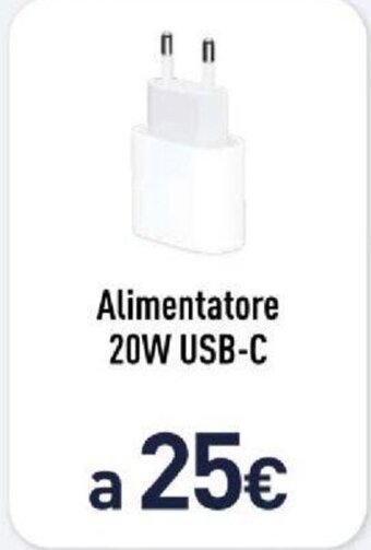 Unieuro Alimentatore 20W USB-C offerta