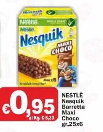 Primo Prezzo Nestlé Nesquik Barretta Maxi Choco 25gr. x 6 offerta