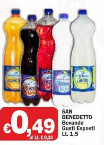 Primo Prezzo San Benedetto Bevande Gusti Esposti 1,5Lt offerta