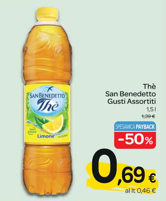 Carrefour Express Thè San Benedetto Gusti Assortiti 1,5 l offerta