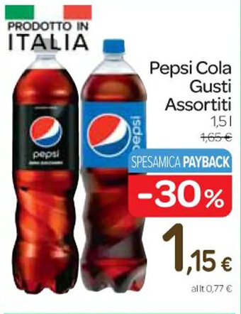 Carrefour Express Pepsi Cola Gusti Assortiti 1,5 l offerta