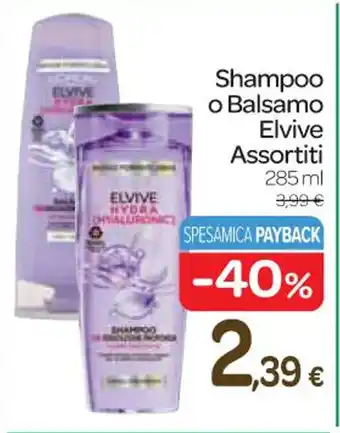 Carrefour Express Shampoo o Balsamo Elvive Assortiti 285 ml offerta