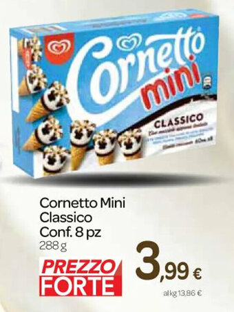 Carrefour Express Cornetto Mini Classico Conf. 8 pz 288 g offerta