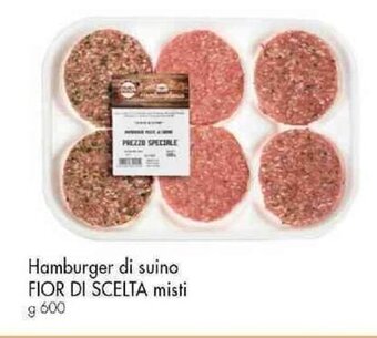 Famila Superstore Hamburger di suino FIOR DI SCELTA misti g 600 offerta