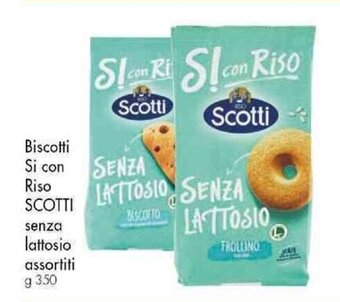 Famila Superstore Biscotti Si con Riso SCOTTI senza lattosio assortiti g 350 offerta