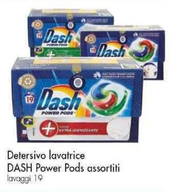Famila Superstore Detersivo lavatrice DASH Power Pods assortiti lavaggi 19 offerta