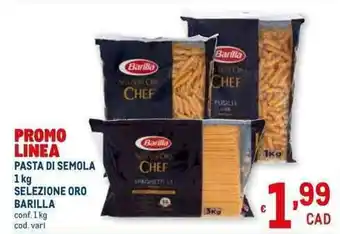 Metro PASTA DI SEMOLA 1 kg SELEZIONE ORO BARILLA conf. 1 kg offerta
