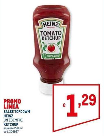 Metro SALSE TOPDOWN HEINZ KETCHUP squeeze 220 ml offerta