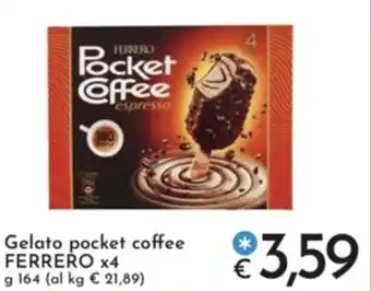 Eurospesa Gelato pocket coffee FERRERO x4 g 164 offerta