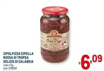 CIPOLPIZZA CIPOLLA ROSSA DI TROPEA DELIZIE DI CALABRIA vaso 1 kg