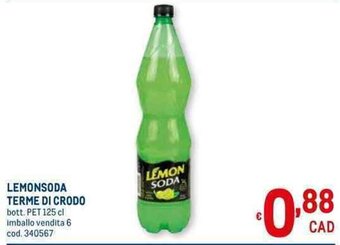 Metro LEMONSODA TERME DI CRODO bott. PET 125 cl offerta