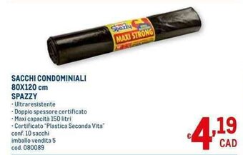 Metro SACCHI CONDOMINIALI 80X120 cm SPAZZY offerta