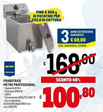 Metro FRIGGITRICE METRO PROFESSIONAL offerta