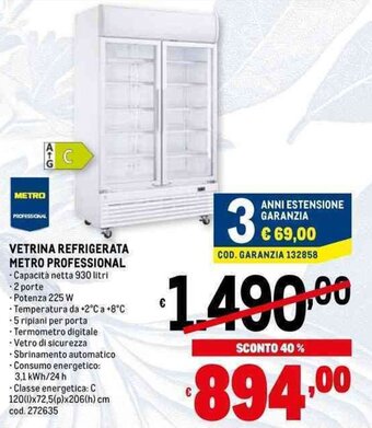 Metro VETRINA REFRIGERATA METRO PROFESSIONAL offerta